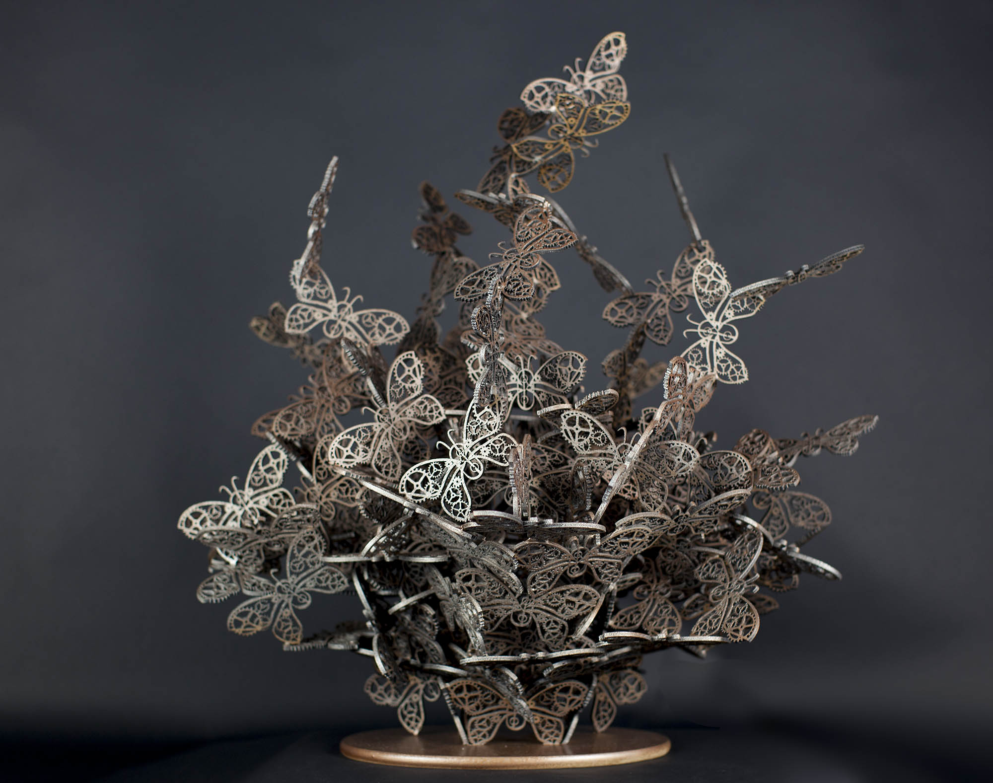 laser cut bronze steampunk butterflies