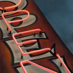 Art by Kellie Talbot, Oil Paint on Panel, Neon Signs