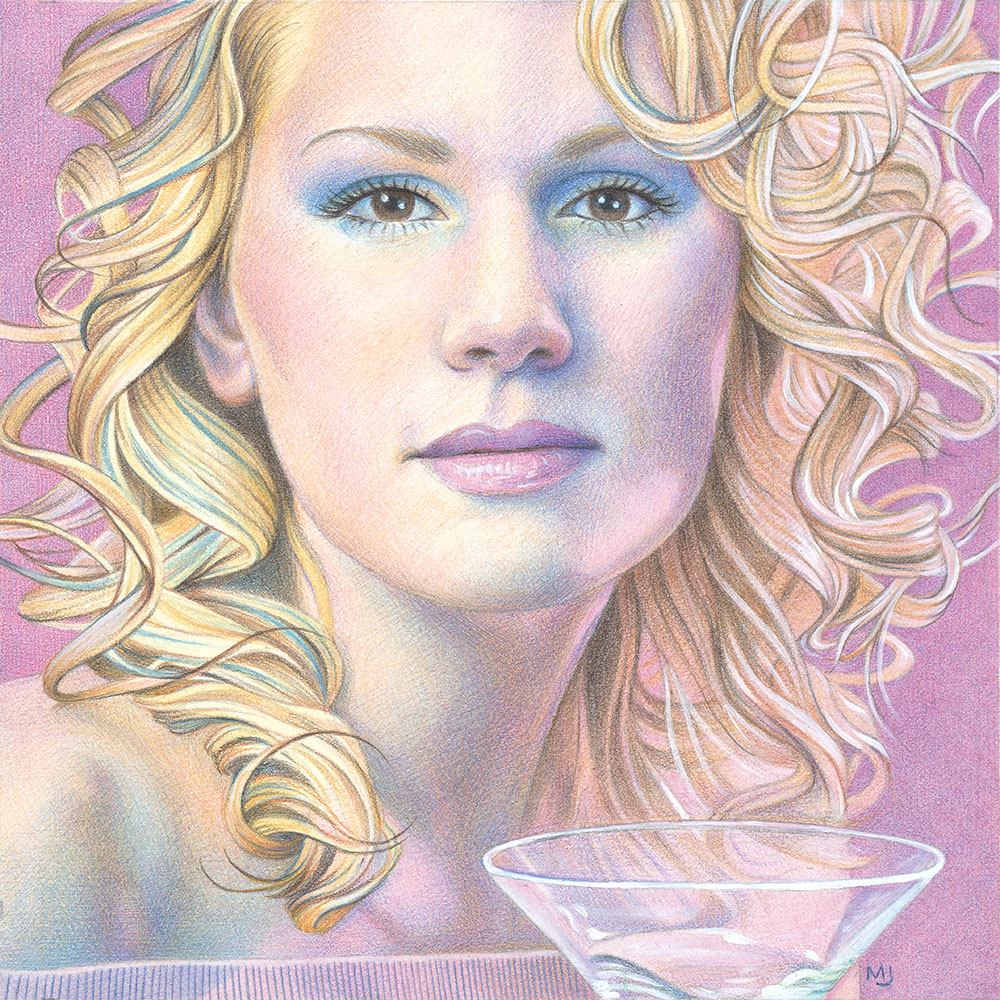 Pink Martini6x6by mary jones easley Bellevue Fine Art