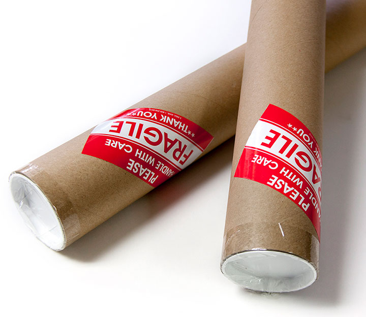 Shipping artwork and prints in tubes